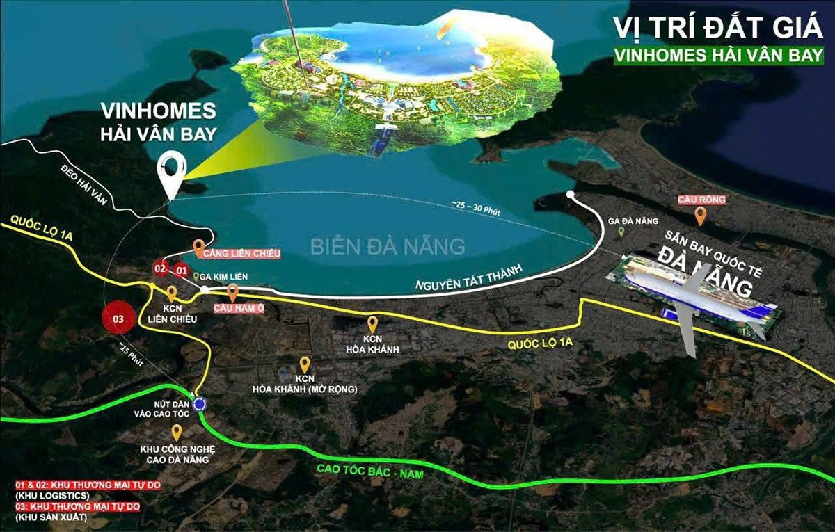 bản đồ vinhomes hải vân bay
